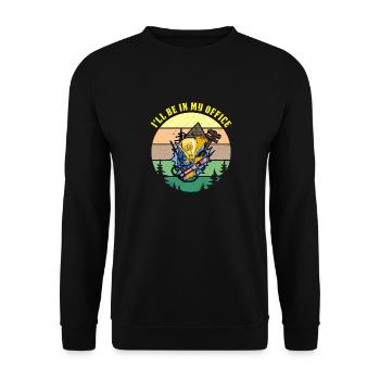I'm going to be in my office Electricity Profession - Unisex Sweatshirt - black - Front - Alina (178cm) & Michal (187cm)