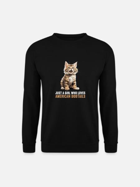 Cat Cats American Bobtail - Unisex Sweatshirt - black