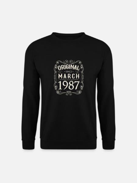 Vintage - Original since März 1987 Geburtstag - Unisex Pullover - Schwarz
