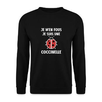 Citation Humour Petite coccinelle - Sweat-shirt Unisexe - noir - Devant - Alina (178cm) & Michal (187cm)