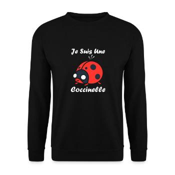 Citation Humour Petite coccinelle - Sweat-shirt Unisexe - noir - Devant - Alina (178cm) & Michal (187cm)