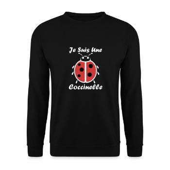 Citation Humour Petite coccinelle - Sweat-shirt Unisexe - noir - Devant - Alina (178cm) & Michal (187cm)