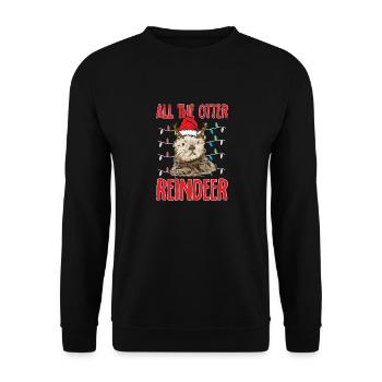 Seeotter - Unisex Pullover - Schwarz - Vorne - Alina (178cm) & Michal (187cm)