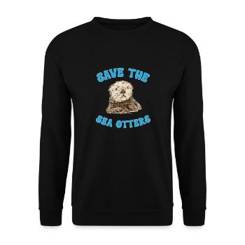 Seeotter - Unisex Pullover - Schwarz - Vorne - Alina (178cm) & Michal (187cm)