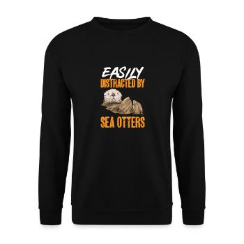 Seeotter - Unisex Pullover - Schwarz - Vorne - Alina (178cm) & Michal (187cm)