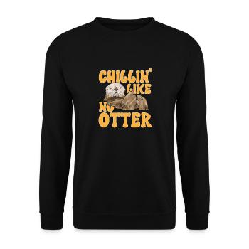Seeotter - Unisex Pullover - Schwarz - Vorne - Alina (178cm) & Michal (187cm)