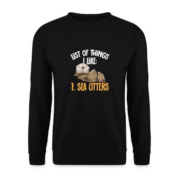 Seeotter - Unisex Pullover - Schwarz - Vorne - Alina (178cm) & Michal (187cm)