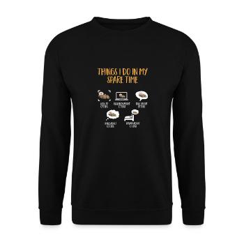 Seeotter - Unisex Pullover - Schwarz - Vorne - Alina (178cm) & Michal (187cm)