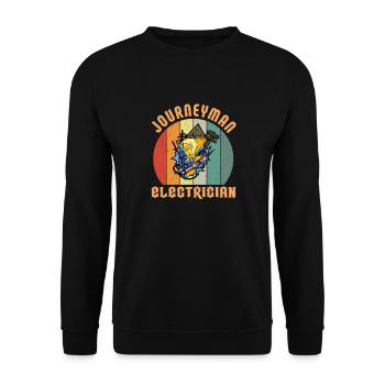 Compagnon électricien électricien Technicien d’éclairage - Sweat-shirt Unisexe - noir - Devant - Alina (178cm) & Michal (187cm)