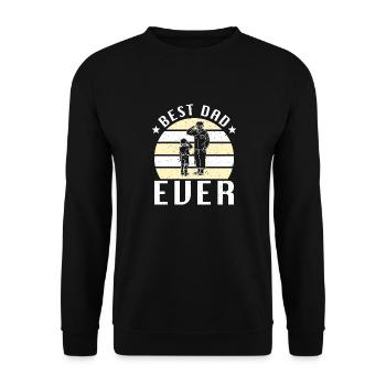 Meilleur papa de tous les temps Père Père Fête des Pères Soldat militaire - Sweat-shirt Unisexe - noir - Devant - Alina (178cm) & Michal (187cm)