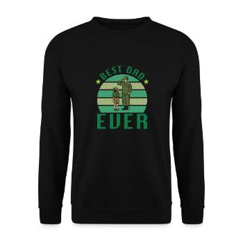 Meilleur papa de tous les temps Père Père Fête des Pères Soldat militaire - Sweat-shirt Unisexe - noir - Devant - Alina (178cm) & Michal (187cm)