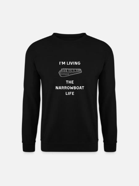 Lustiger Kanal schmales Boot Bootsfahrer lebt die - Unisex Pullover - Schwarz