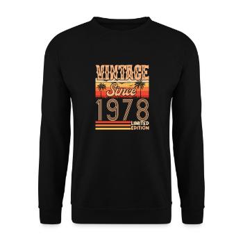 Geburtstag 1978. Jahrgang Jahrgang 1978 Geburtstag - Unisex Pullover - Schwarz - Vorne - Alina (178cm) & Michal (187cm)