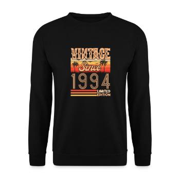1994. Jahrgang Jahrgang 1994 Geburtstag - Unisex Pullover - Schwarz - Vorne - Alina (178cm) & Michal (187cm)