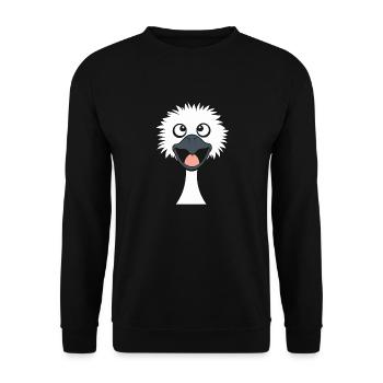 autruche - Sweat-shirt Unisexe - noir - Devant - Alina (178cm) & Michal (187cm)