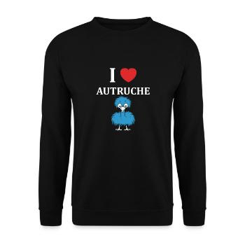 Humour autruche - Sweat-shirt Unisexe - noir - Devant - Alina (178cm) & Michal (187cm)