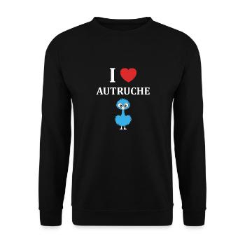Humour autruche - Sweat-shirt Unisexe - noir - Devant - Alina (178cm) & Michal (187cm)