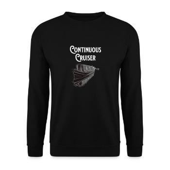 Vintage Narrowboat Canal Barge Boat Life - Unisex Sweatshirt - black - Front - Alina (178cm) & Michal (187cm)