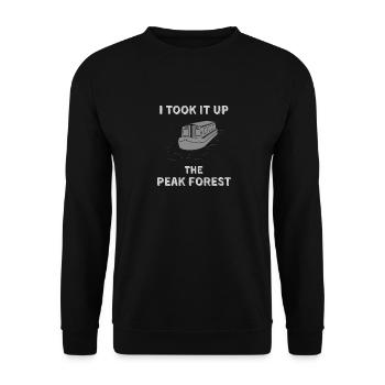 Funny Vintage Narrowboat Canal Barge Boaters The - Unisex Sweatshirt - black - Front - Alina (178cm) & Michal (187cm)