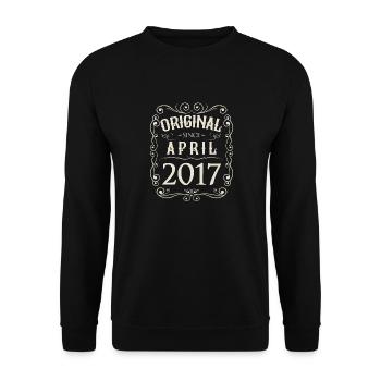 Vintage - Original depuis l'anniversaire d'avril 2017 - Sweat-shirt Unisexe - noir - Devant - Alina (178cm) & Michal (187cm)