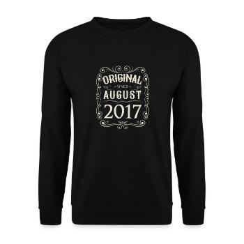 Vintage - Original depuis l'anniversaire d'août 2017 - Sweat-shirt Unisexe - noir - Devant - Alina (178cm) & Michal (187cm)