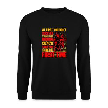 Boxen - Unisex Pullover - Schwarz - Vorne - Alina (178cm) & Michal (187cm)
