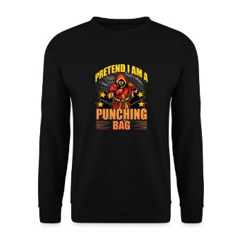 Fais semblant d’être un Punchnig Bag - Sweat-shirt Unisexe - noir - Devant - Alina (178cm) & Michal (187cm)