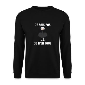 Strauß Zitat - Unisex Pullover - Schwarz - Vorne - Alina (178cm) & Michal (187cm)