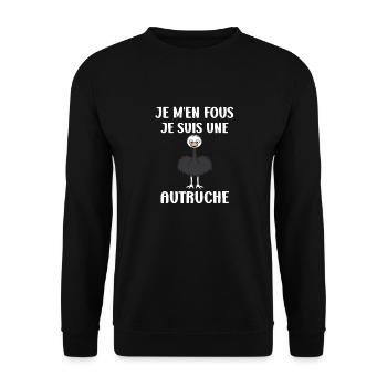 Strauß Zitat - Unisex Pullover - Schwarz - Vorne - Alina (178cm) & Michal (187cm)
