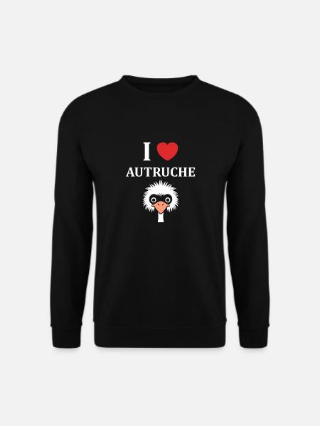 Humorous Ostrich Quote - Unisex Sweatshirt - black