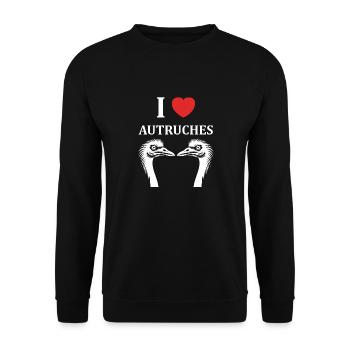 Strauß Zitat - Unisex Pullover - Schwarz - Vorne - Alina (178cm) & Michal (187cm)