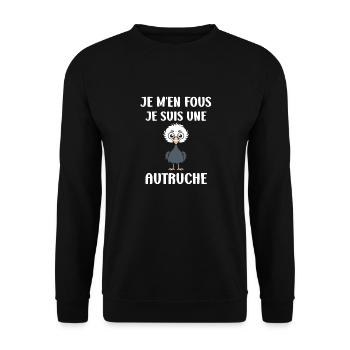 Strauß Zitat - Unisex Pullover - Schwarz - Vorne - Alina (178cm) & Michal (187cm)
