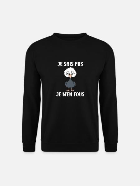 Citation autruche - Sweat-shirt Unisexe - noir