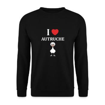 Strauß Zitat - Unisex Pullover - Schwarz - Vorne - Alina (178cm) & Michal (187cm)