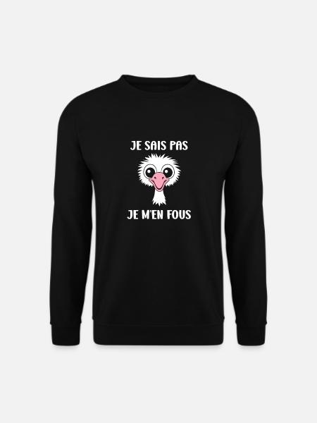 Humorous Ostrich Quote - Unisex Sweatshirt - black