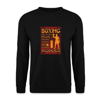 Citation amusante de boxe - Sweat-shirt Unisexe - noir - Devant - Alina (178cm) & Michal (187cm)