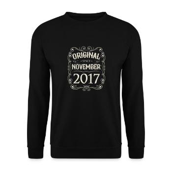 Vintage - Original depuis l'anniversaire de novembre 2017 - Sweat-shirt Unisexe - noir - Devant - Alina (178cm) & Michal (187cm)