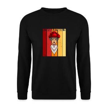 Schwarzwaldmädel Schwarzwald Rétro allemand - Sweat-shirt Unisexe - noir - Devant - Alina (178cm) & Michal (187cm)