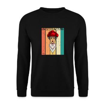 Schwarzwaldmädel Schwarzwald Rétro allemand - Sweat-shirt Unisexe - noir - Devant - Alina (178cm) & Michal (187cm)