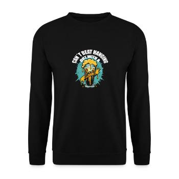 Sous houblon ? Houblon Bonheur Bière Chemise - Sweat-shirt Unisexe - noir - Devant - Alina (178cm) & Michal (187cm)