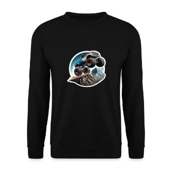 Monster Truck, Monster Truck - Sweat-shirt Unisexe - noir - Devant - Alina (178cm) & Michal (187cm)