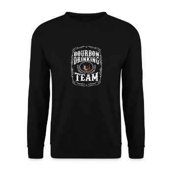 Bourbon Drinking Team Whiskey Alkoholisches Getränk - Unisex Pullover - Schwarz - Vorne - Alina (178cm) & Michal (187cm)