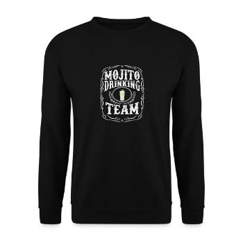 Mojito Drinking Team Cocktail Cocktail Cubain Highball - Sweat-shirt Unisexe - noir - Devant - Alina (178cm) & Michal (187cm)