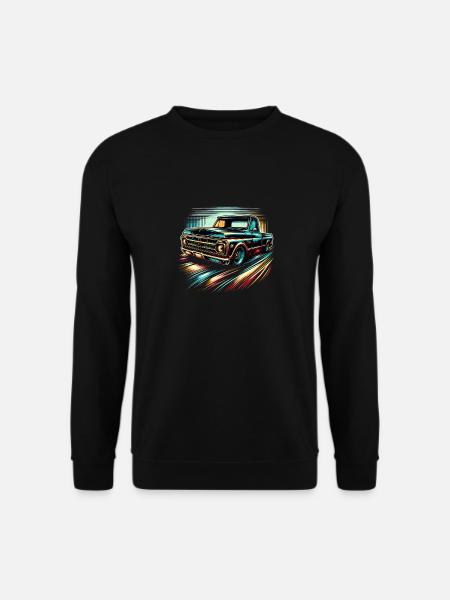 LKW Vintage Old Classic School American Pickup - Unisex Pullover - Schwarz