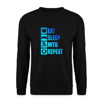 Vélo de cyclisme femme Homme Vélo de montagne - Sweat-shirt Unisexe - noir - Devant - Alina (178cm) & Michal (187cm)