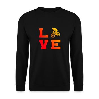 VTT Femme Hommes Cyclisme Cyclisme VTT - Sweat-shirt Unisexe - noir - Devant - Alina (178cm) & Michal (187cm)