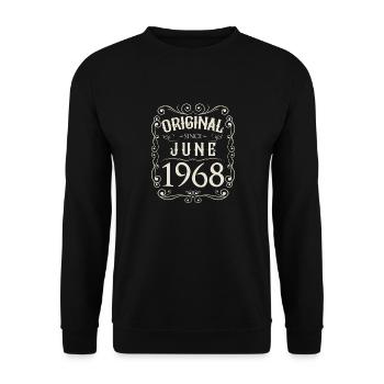 Vintage - Original depuis l'anniversaire de juin 1968 - Sweat-shirt Unisexe - noir - Devant - Alina (178cm) & Michal (187cm)
