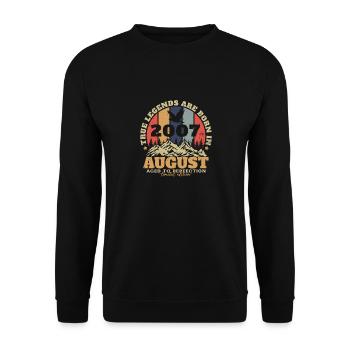 August 2007 Vintage Retro Birthday Gift - Unisex Sweatshirt - black - Front - Alina (178cm) & Michal (187cm)