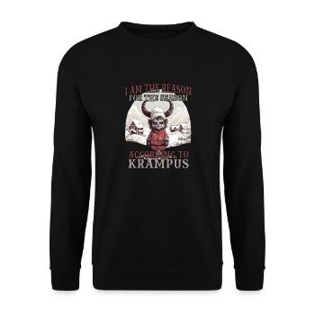 Krampus T Böser Weihnachtsmann Kramperl Krampus - Unisex Pullover - Schwarz - Vorne - Alina (178cm) & Michal (187cm)