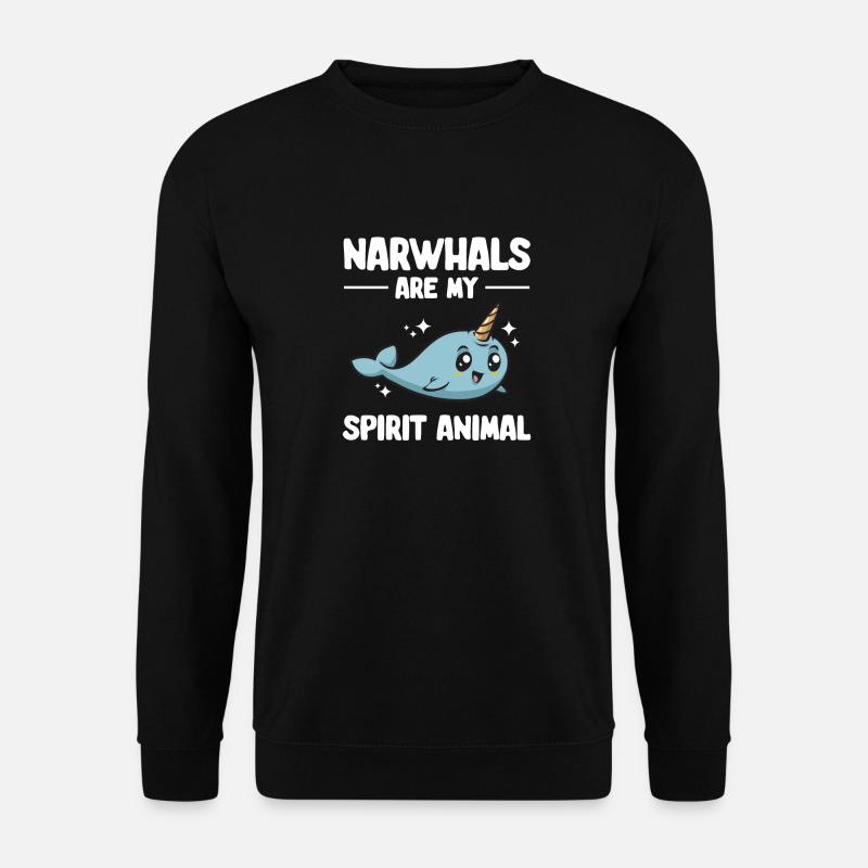 Narwal Einhornwal - Unisex Pullover - Schwarz